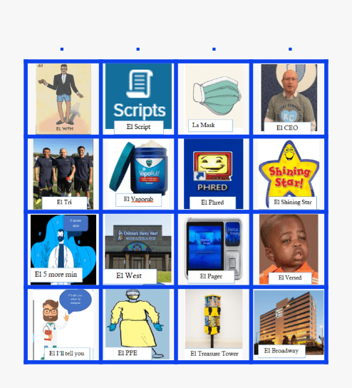 Language Services Loteria Bingo Card