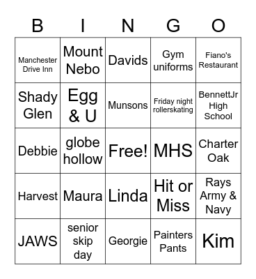 Happy 60th Birthday Bingo Card