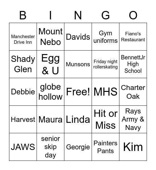 Happy 60th Birthday Bingo Card