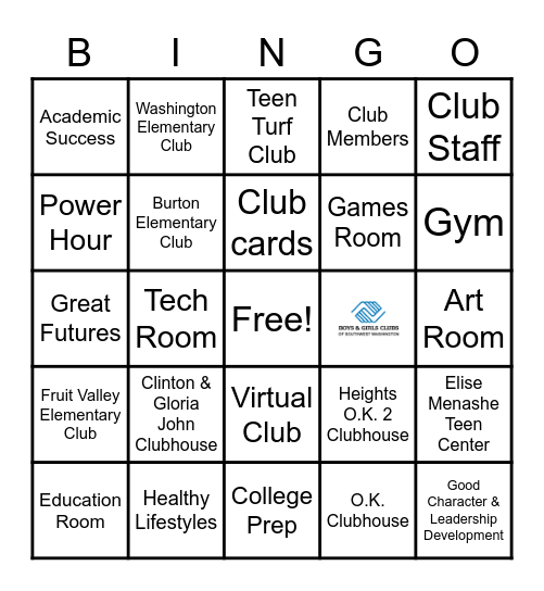 BGC Bingo Card