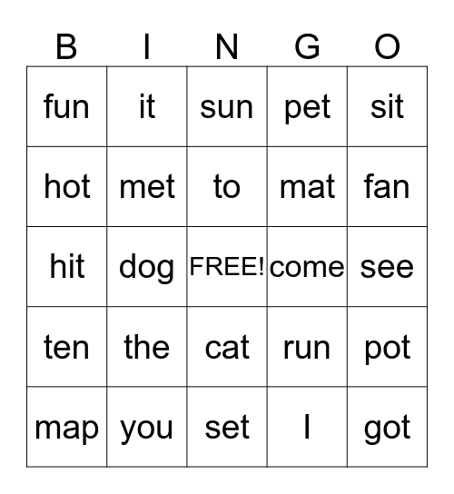 Bingo Card