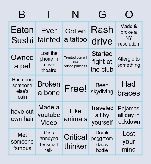 Let's play Bingo Card