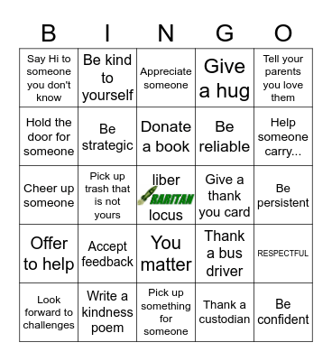 SEL Bingo Card