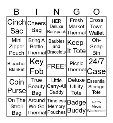 Thirty-One BINGO Card