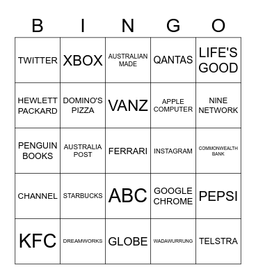 logo-B Bingo Card