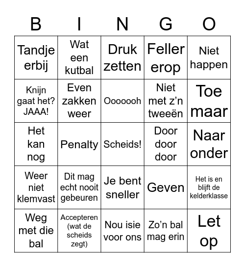 Drienerlooo Bingooo Bingo Card