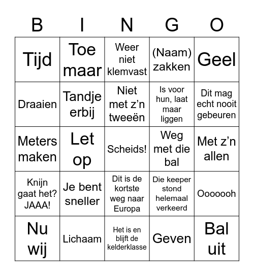 Drienerlooo Bingooo Bingo Card