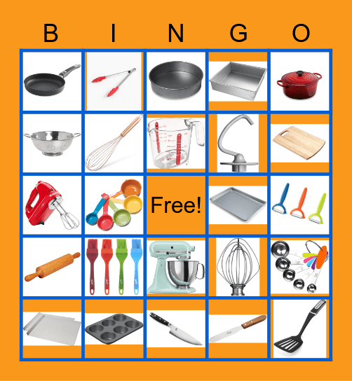 Equipment Bingo Card
