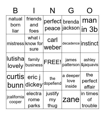 Those who love to read  Bingo Card