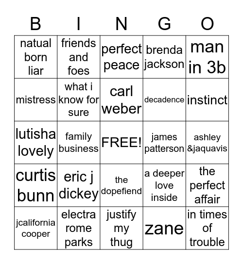 Those who love to read  Bingo Card
