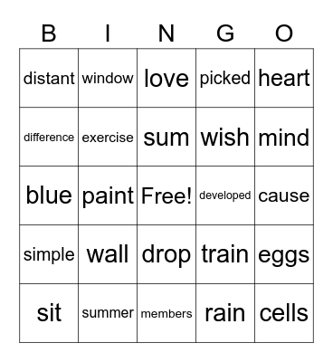 Baomei's 9/16/20 Bingo Card Bingo Card