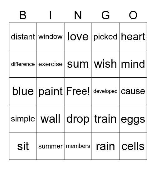 Baomei's 9/16/20 Bingo Card Bingo Card