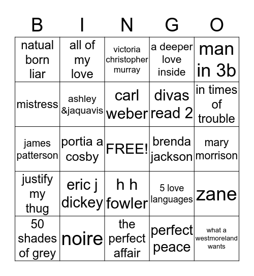 Those who love to read  Bingo Card