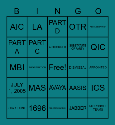 WEEK ONE RECAP Bingo Card