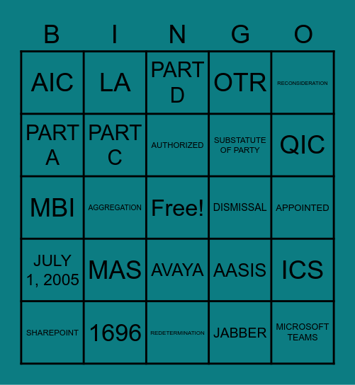 WEEK ONE RECAP Bingo Card