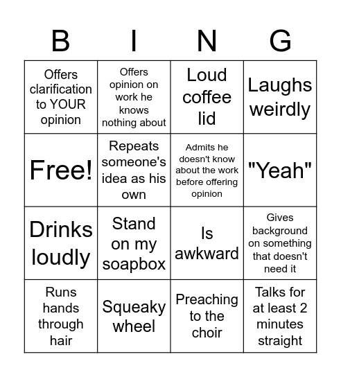 Jon Bingo Card