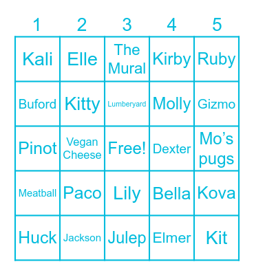 Ne-Bingo Card