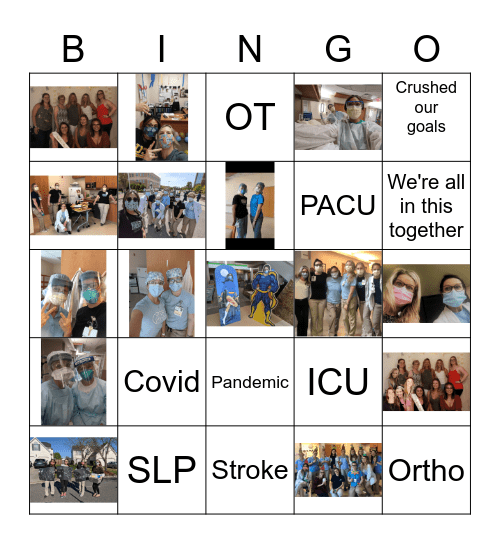 Rehab Week BINGO Card