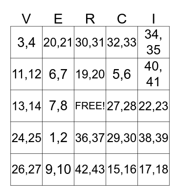 Vercie's 80th Birthday Bingo Card
