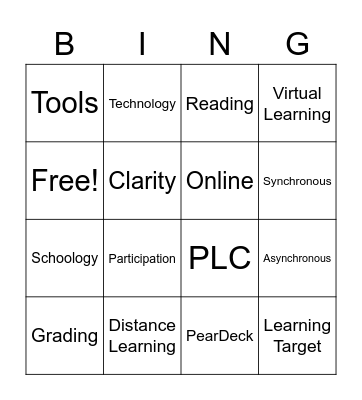 Engagement Bingo Card