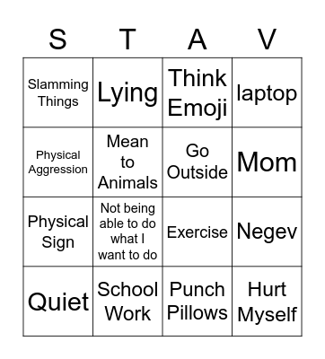 Stav's Bingo Card