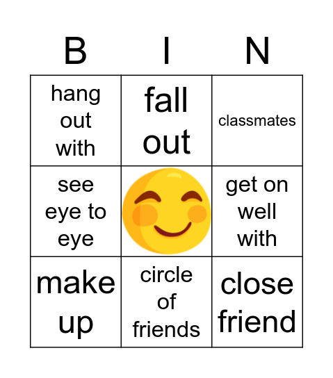 🙆 T3 Friends 🙆 Bingo Card