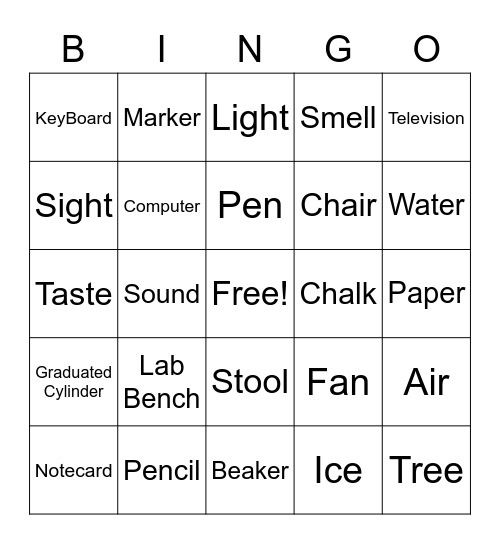 What's the Matter? Bingo Card