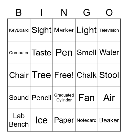 What's the Matter? Bingo Card