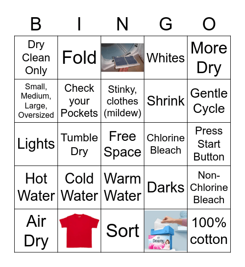 Laundry Bingo Card