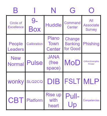 Capital One / COCOS BINGO Card