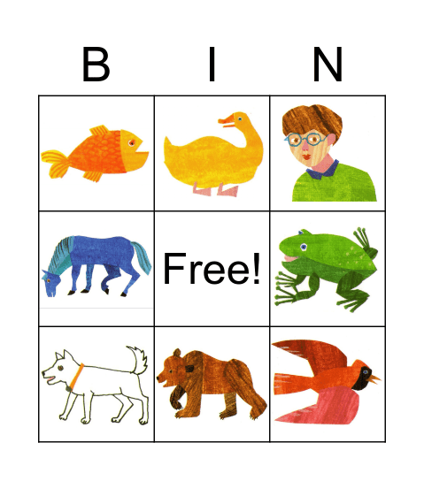 Brown Bear Bingo Card