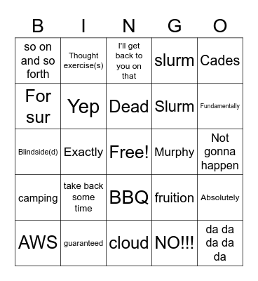 Sean's Bingo (Hope) Bingo Card
