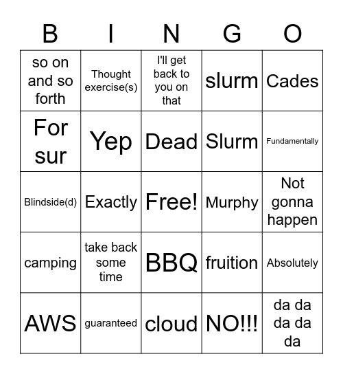 Sean's Bingo (Hope) Bingo Card