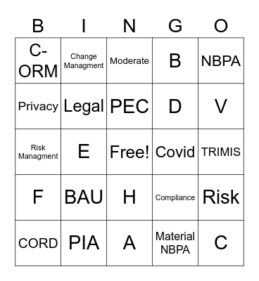 CORD Bingo Card