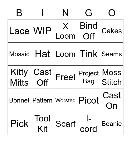 2 Loom Bingo Card