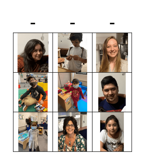 Family and Friends Bingo Card