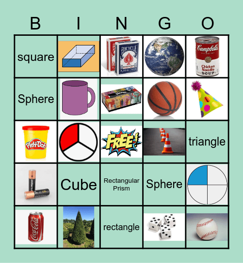 SHAPES BINGO Card