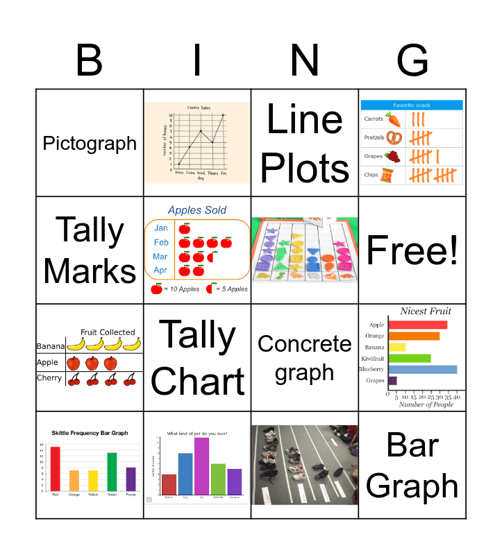 Graphing Bingo Card