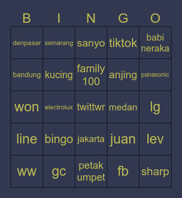 ⁄(⁄ ⁄•⁄ω⁄•⁄ ⁄)⁄ Bingo Card