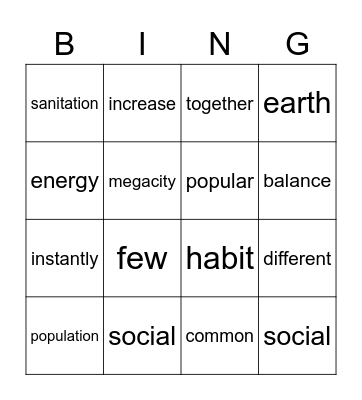 U1LB Bingo Card