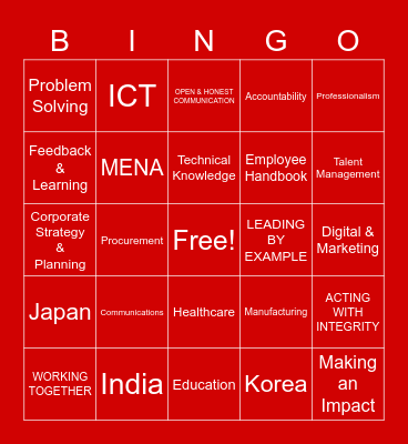 IO WEEK Bingo Card