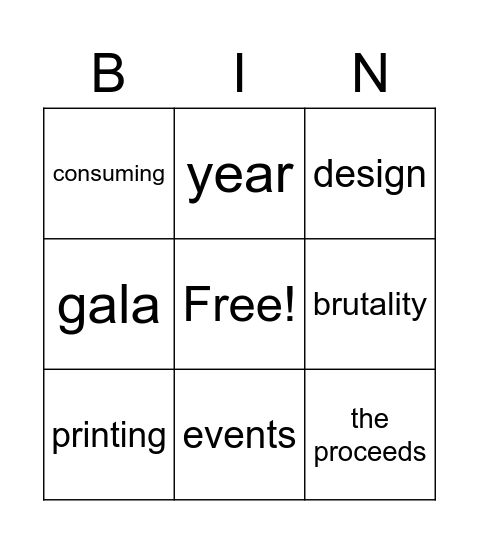 Collocation Bingo Card