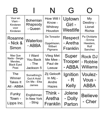 Sannie's Bachelor!! Bingo Card