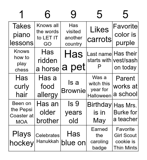 FIND SOMEONE WHO..... Bingo Card