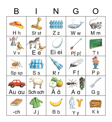 Karibu ABC Bingo Card