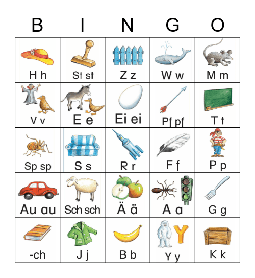 Karibu ABC Bingo Card