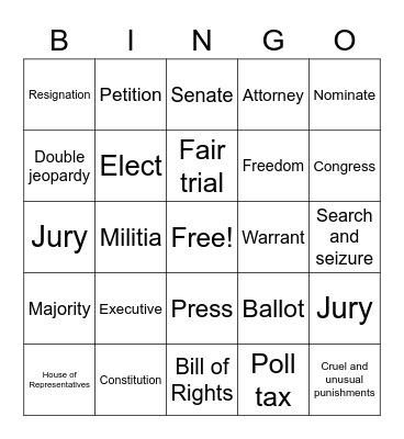 World History Bingo Card