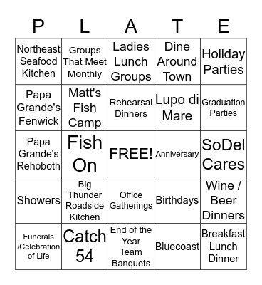 BNI Bingo Card