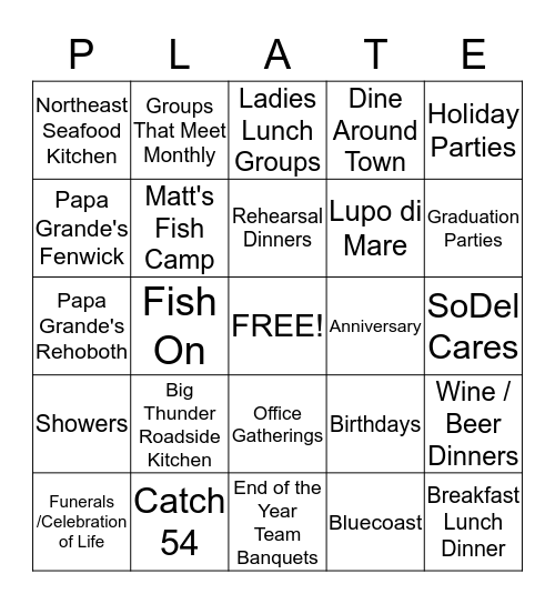 BNI Bingo Card