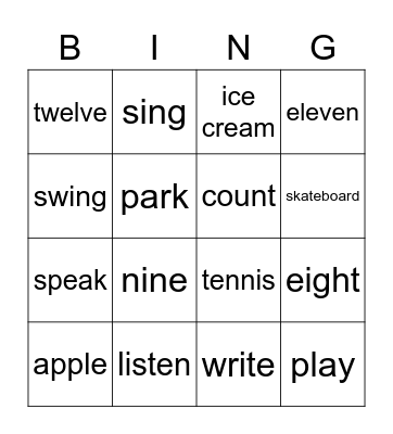 BINGO! Bingo Card